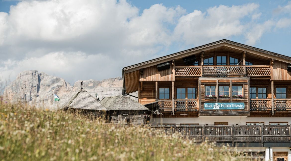 Alpine shelter in the Dolomites: Punta Trieste